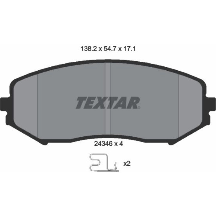 2434601 Textar Bremsbelagsatz 2434601 2434601 Textar Bremsbelagsatz 2434601