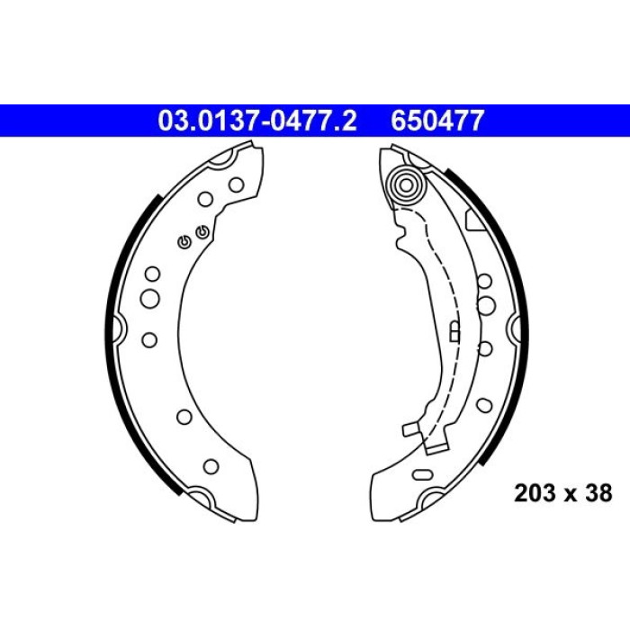 ATE Bremsbackensatz 03.0137-0477.2 ATE Bremsbackensatz 03.0137-0477.2