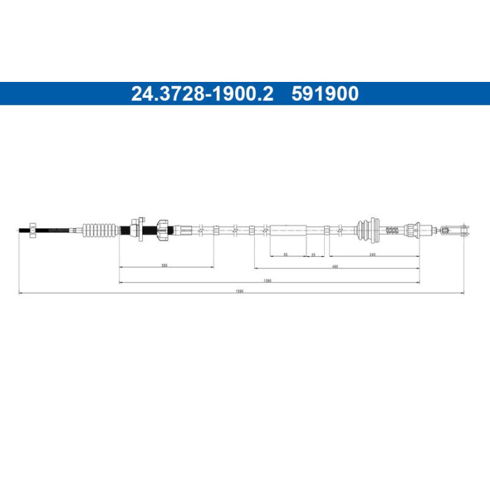 ATE Kupplungsseil 24.3728-1900.2 ATE Kupplungsseil 24.3728-1900.2