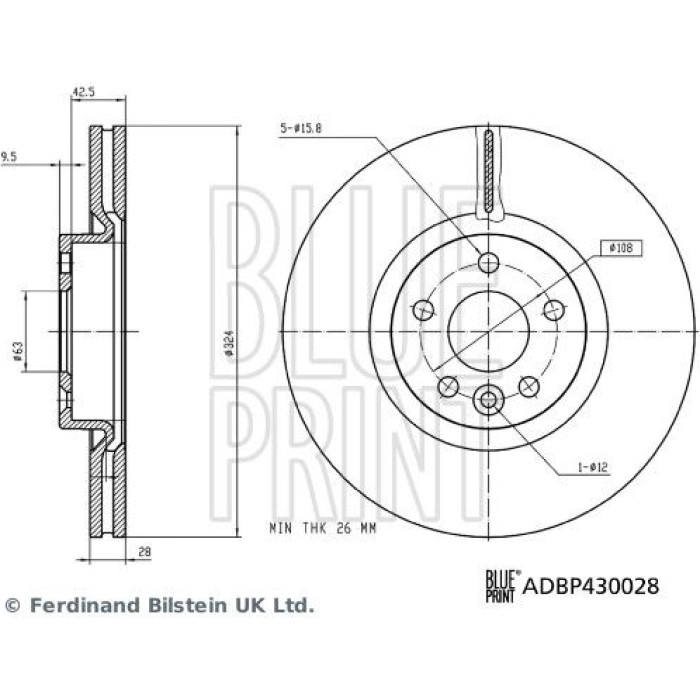 BluePrint Bremsscheibe ADBP430028 BluePrint Bremsscheibe ADBP430028