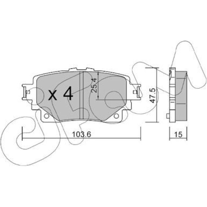 CIFAM Bremsbelagsatz, Scheibenbremse 822-1229-0 CIFAM Bremsbelagsatz, Scheibenbremse 822-1229-0