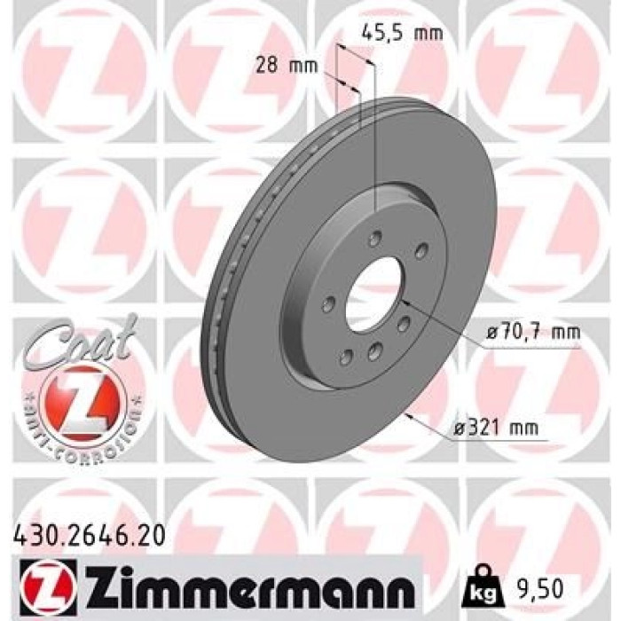 Zimmermann Bremsscheibe 430.2646.20 Zimmermann Bremsscheibe 430.2646.20
