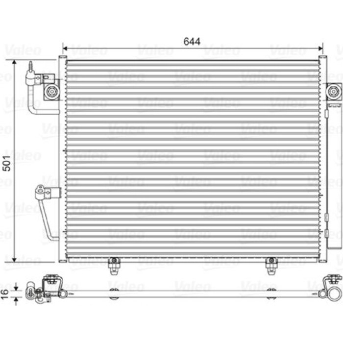 Valeo Klimakondensator 822620 Valeo Klimakondensator 822620