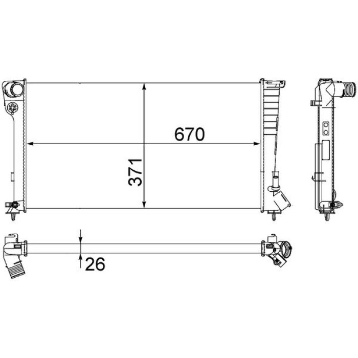 MAHLE Kühler, Motorkühlung CR 504 000S