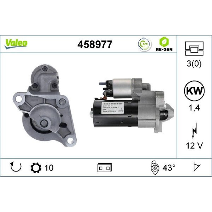 Valeo Anlasser 458977 Valeo Anlasser 458977