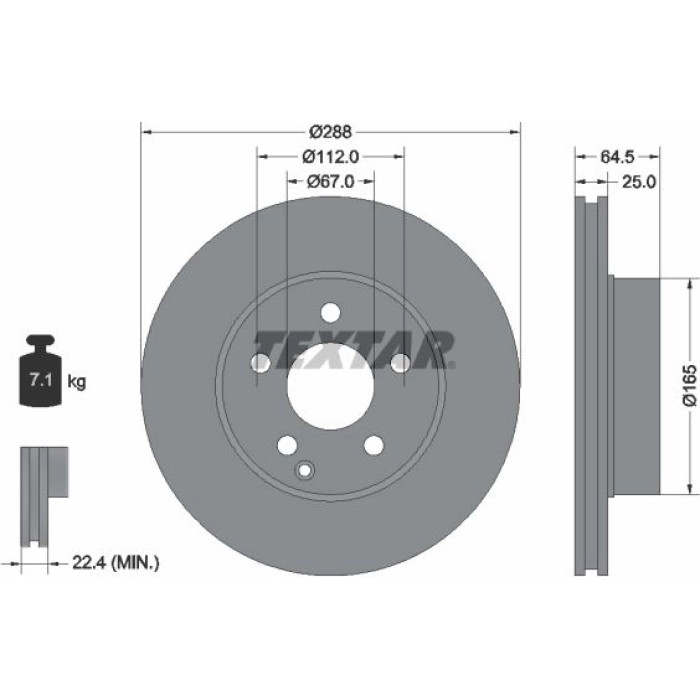 Textar Bremsscheibe 92159603 Textar Bremsscheibe 92159603