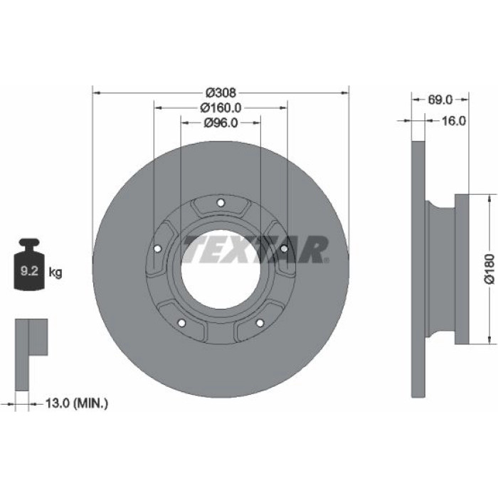 Textar Bremsscheibe 92292603