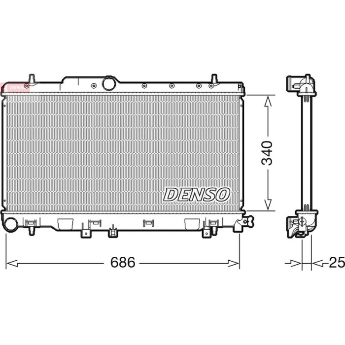 Denso Motorkühler DRM36019 Denso Motorkühler DRM36019