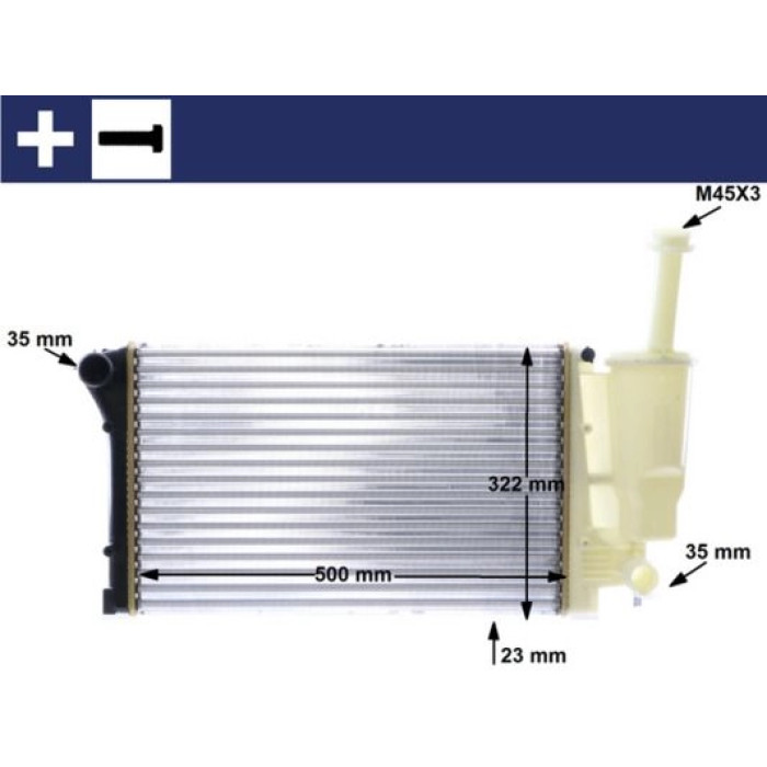 MAHLE Kühler, Motorkühlung CR 1451 000S MAHLE Kühler, Motorkühlung CR 1451 000S