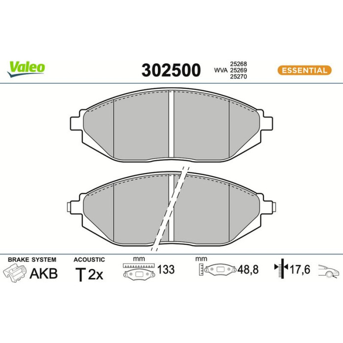Valeo Bremsbelagsatz 302500