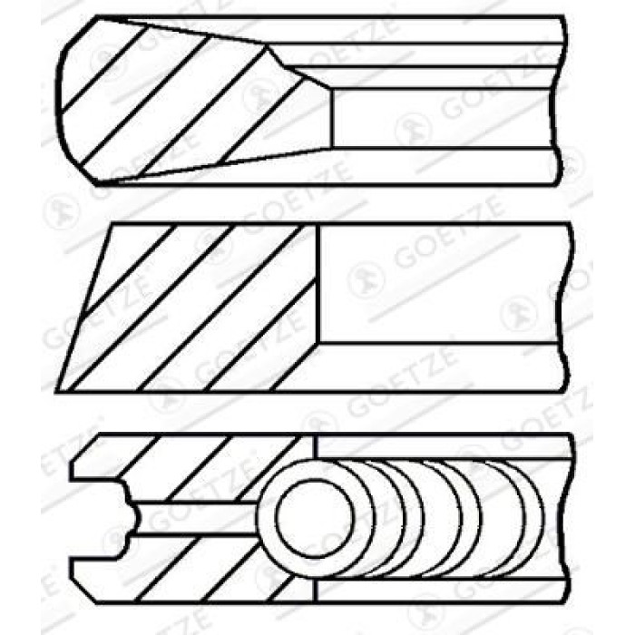 GOETZE ENGINE Kolbenring 08-143000-00 GOETZE ENGINE Kolbenring 08-143000-00