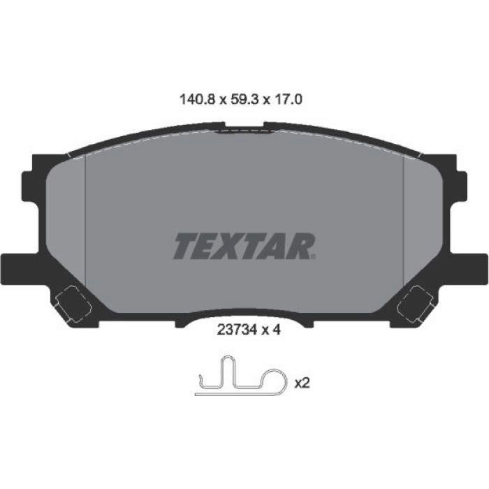 Textar Bremsbelagsatz 2373401 Textar Bremsbelagsatz 2373401