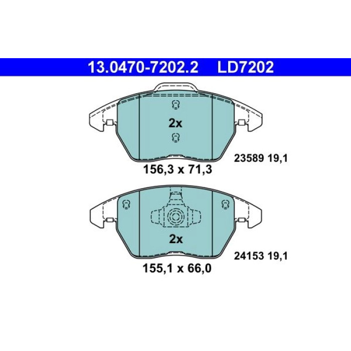 13.0470-7202.2 ATE Bremsbelagsatz Peugeot S. 207/208/307/308/3008/Rcz 03- Keramik 13.0470-7202.2 13.0470-7202.2 ATE Bremsbelagsatz Peugeot S. 207/208/307/308/3008/Rcz 03- Keramik 13.0470-7202.2