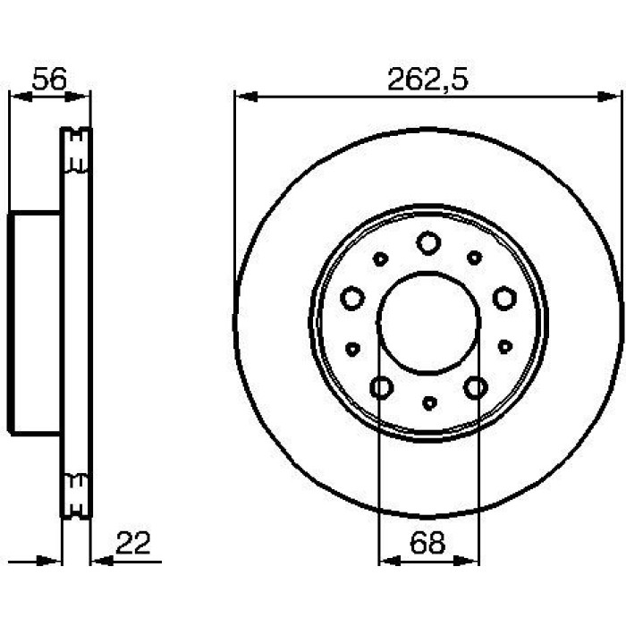 Bosch Bremsscheibe Vorderachse 0 986 478 283