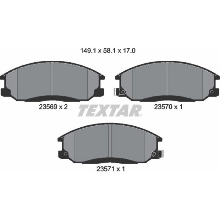Textar Bremsbelagsatz 2356901 Textar Bremsbelagsatz 2356901