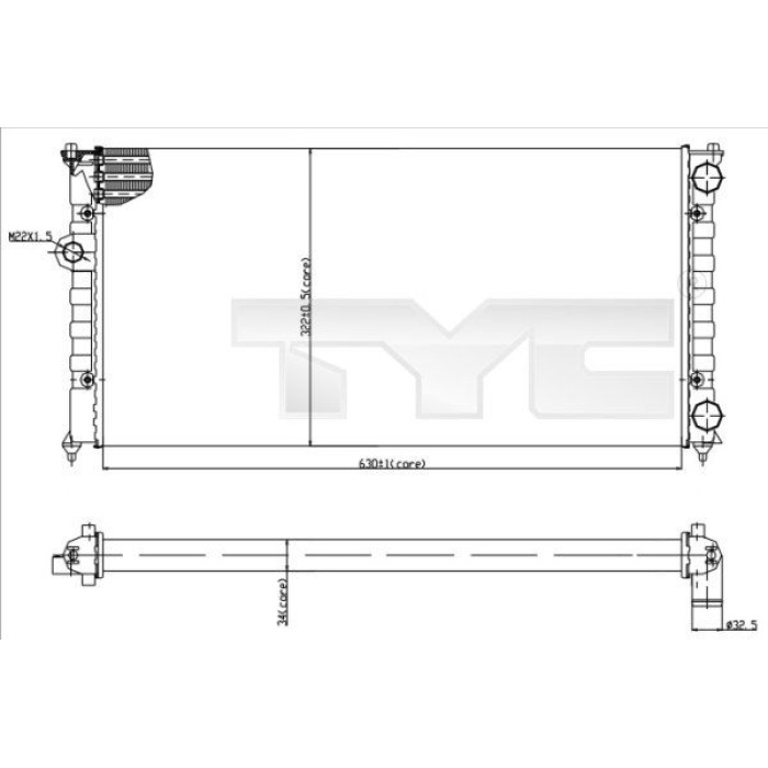 TYC Motorkühler 737-0029 TYC Motorkühler 737-0029