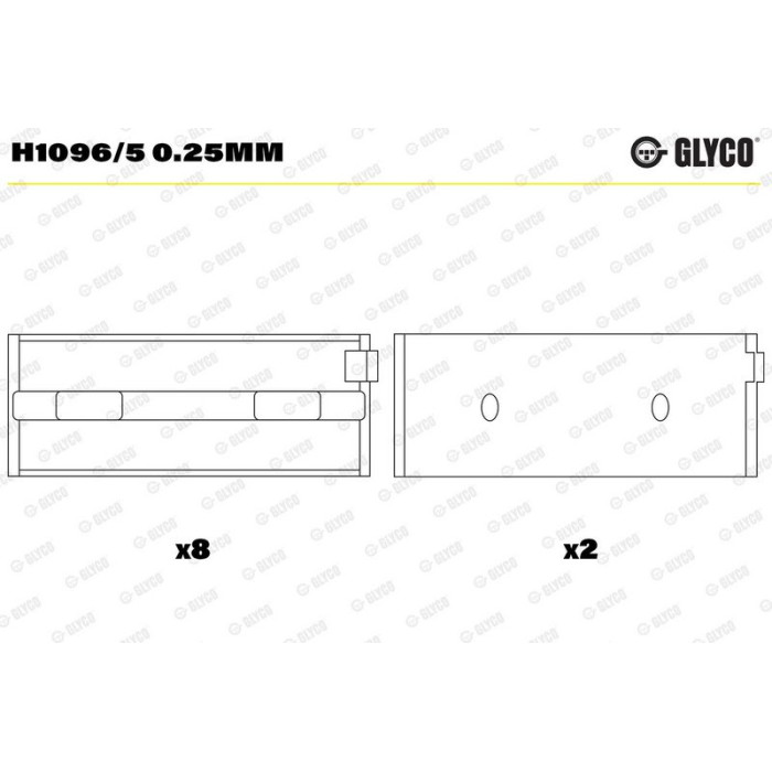 GLYCO Kurbelwellenlager H1096/5 0.25mm GLYCO Kurbelwellenlager H1096/5 0.25mm