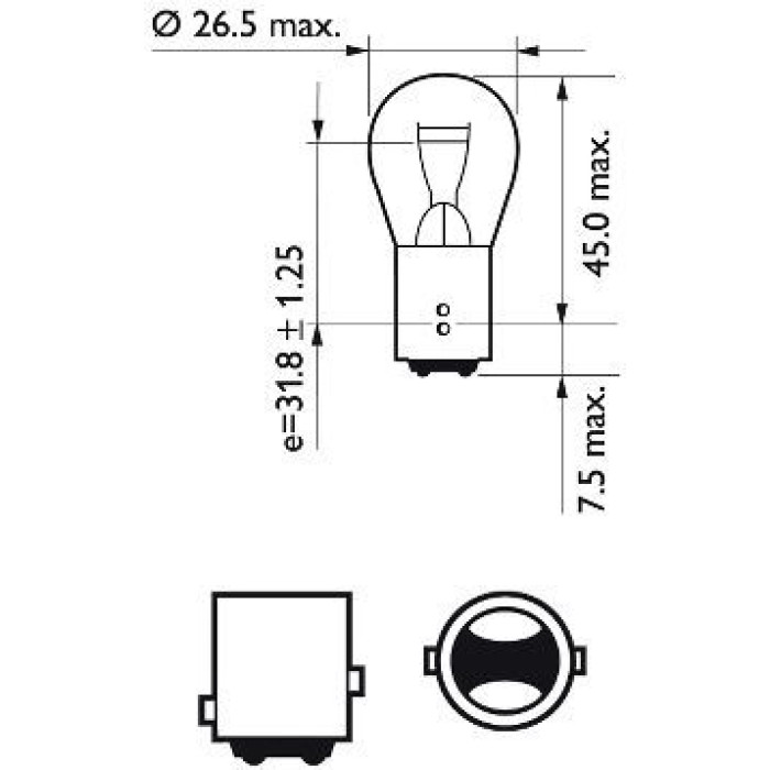 12499VPB2 PHILIPS P21/5W Glühlampe VisionPlus 12 V 21/5 W BAY15d +60%, 2 Stück - 12499VPB2 - l 12499VPB2 PHILIPS P21/5W Glühlampe VisionPlus 12 V 21/5 W BAY15d +60%, 2 Stück - 12499VPB2 - l