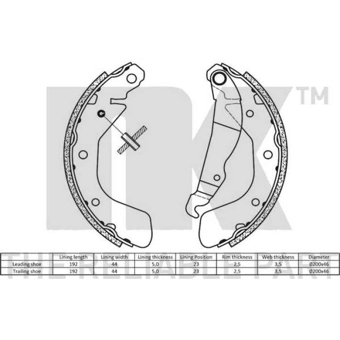 NK Bremsbacken 2736797 NK Bremsbacken 2736797