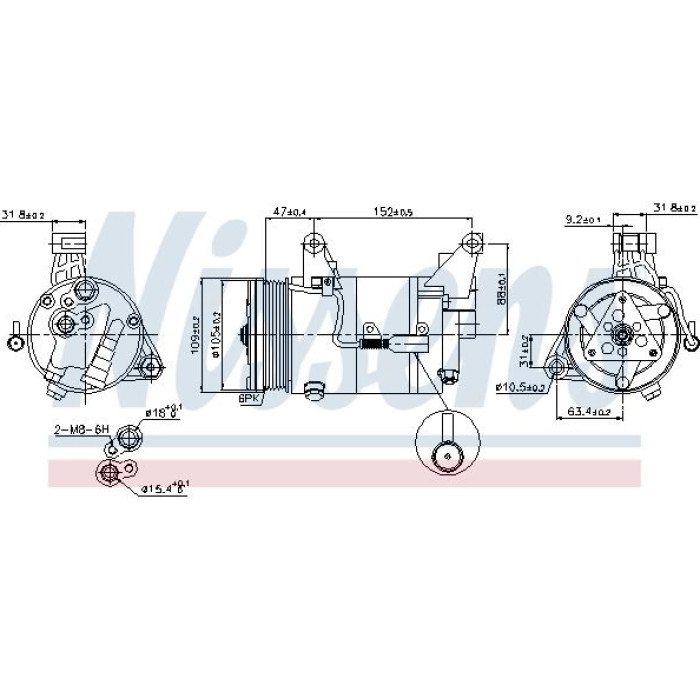 Nissens Klimakompressor PKW 89340 Nissens Klimakompressor PKW 89340