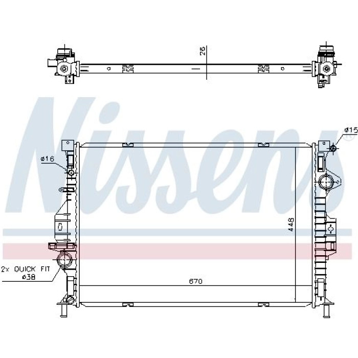 Nissens Wasserkühler PKW 69249 Nissens Wasserkühler PKW 69249