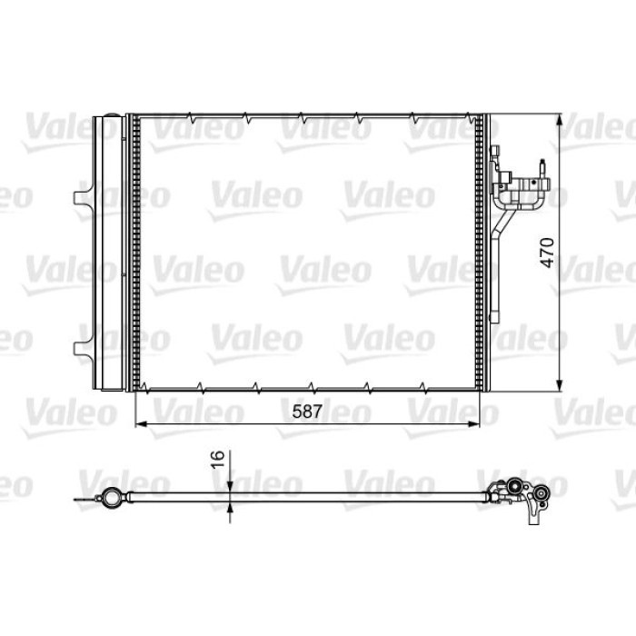 Valeo Klimakondensator 814017 Valeo Klimakondensator 814017