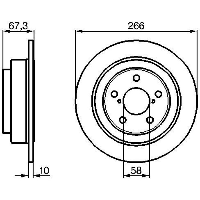 Bosch Bremsscheibe Hinterachse 0 986 478 799 Bosch Bremsscheibe Hinterachse 0 986 478 799