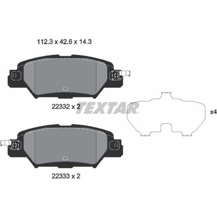 Textar Bremsbelagsatz 2233201 Textar Bremsbelagsatz 2233201