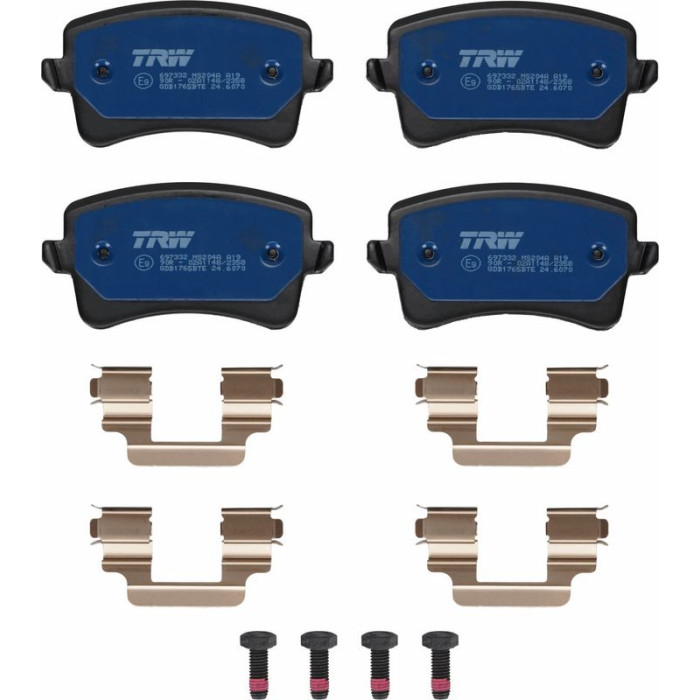 TRW Bremsbeläge Hinterachse Electric Blue GDB1765BTE TRW Bremsbeläge Hinterachse Electric Blue GDB1765BTE