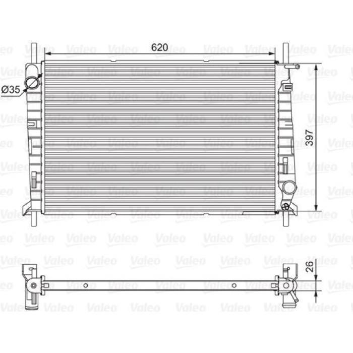 Valeo Motorkühler 701527 Valeo Motorkühler 701527