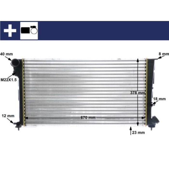 MAHLE Kühler, Motorkühlung CR 475 000S MAHLE Kühler, Motorkühlung CR 475 000S