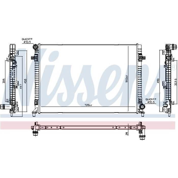 Nissens Wasserkühler PKW 606705 Nissens Wasserkühler PKW 606705