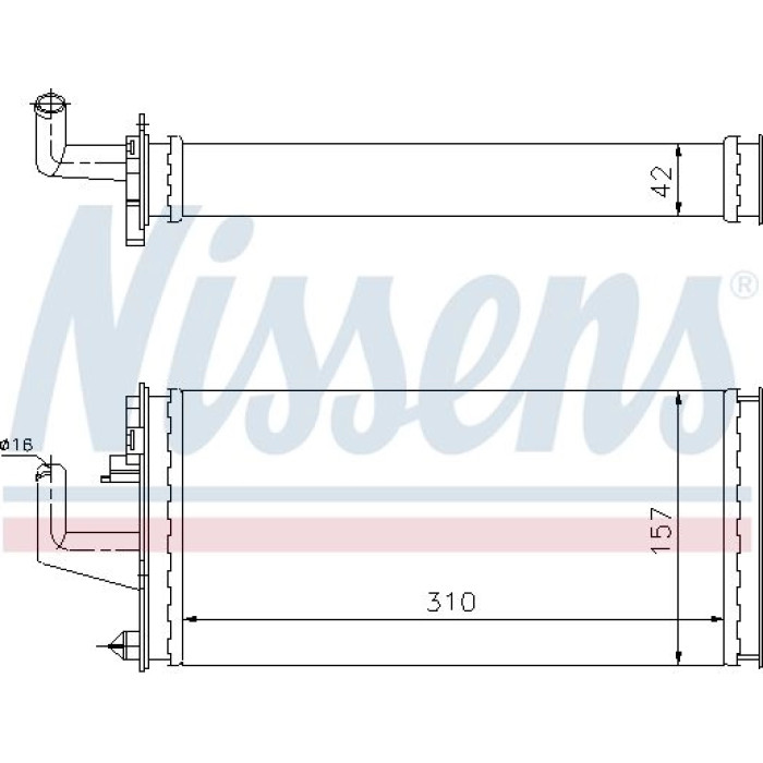 Nissens Heizungskühler LKW 71807 Nissens Heizungskühler LKW 71807