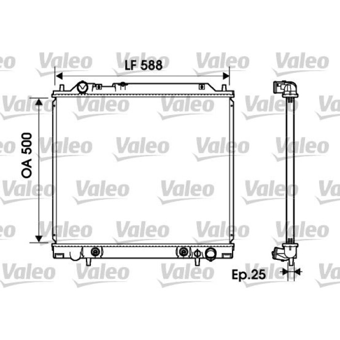 Valeo Motorkühler 734145 Valeo Motorkühler 734145
