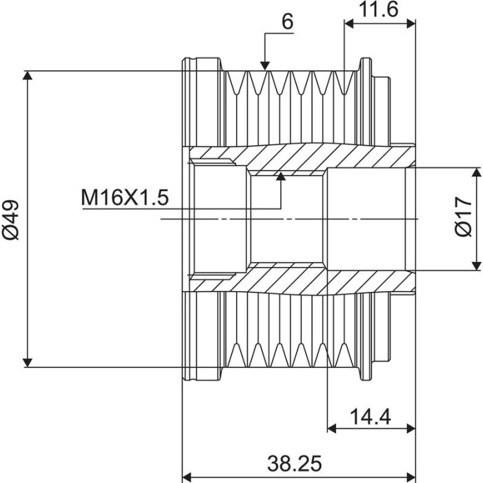 588055 Valeo Lichtmaschinenfreilauf 588055 588055 Valeo Lichtmaschinenfreilauf 588055