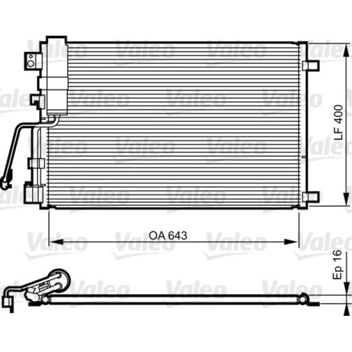 Valeo Klimakondensator 814009 Valeo Klimakondensator 814009