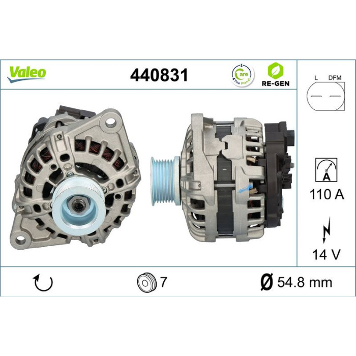Valeo Lichtmaschine 440831 Valeo Lichtmaschine 440831