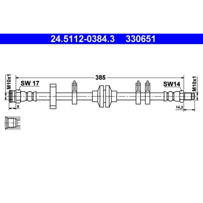 ATE Bremsschlauch 24.5112-0384.3 ATE Bremsschlauch 24.5112-0384.3