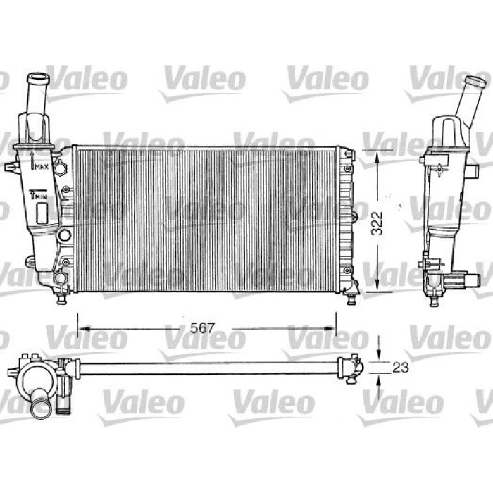 Valeo Motorkühler 731558 Valeo Motorkühler 731558