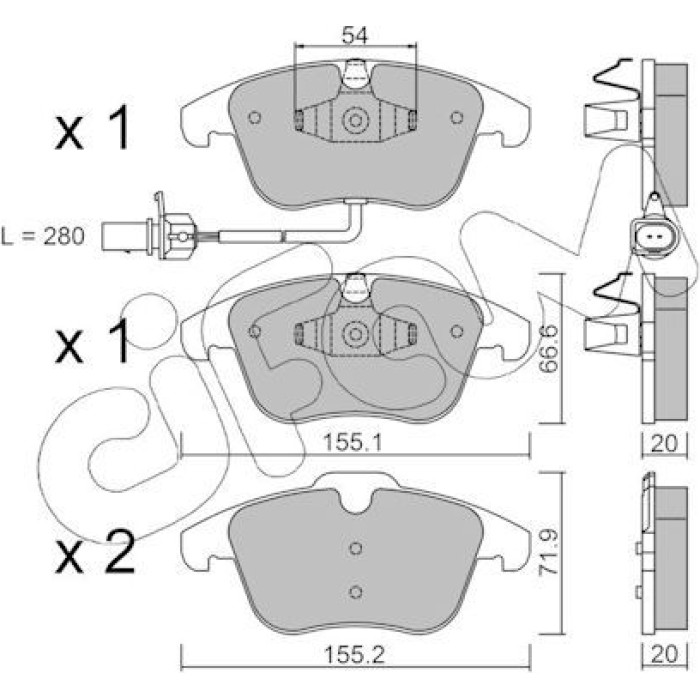 Bremsklötze VA 822-675-2 Bremsklötze VA 822-675-2