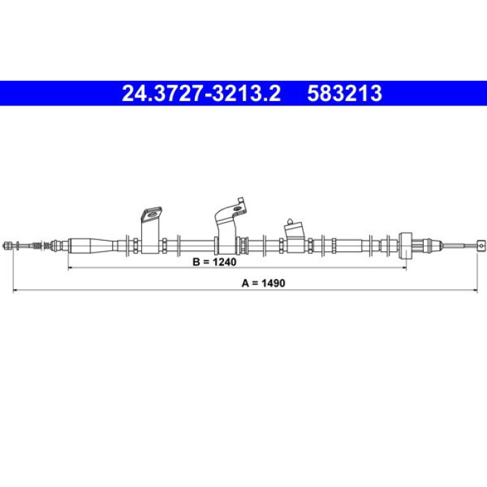 ATE Handbremsseil 24.3727-3213.2 ATE Handbremsseil 24.3727-3213.2