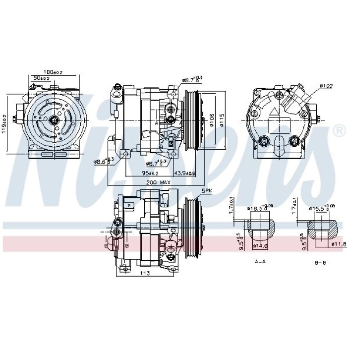 Nissens Klimakompressor PKW 890187 Nissens Klimakompressor PKW 890187