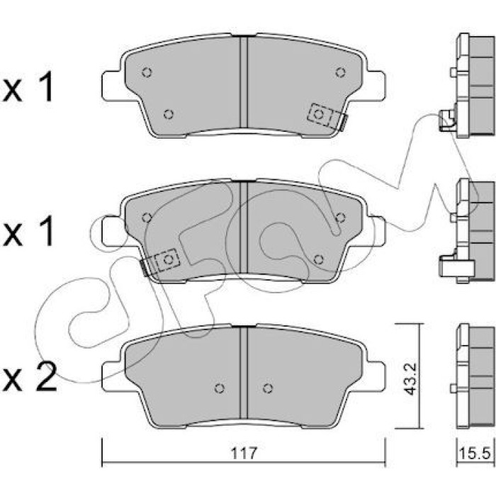 CIFAM Bremsbelagsatz, Scheibenbremse 822-1140-0 CIFAM Bremsbelagsatz, Scheibenbremse 822-1140-0
