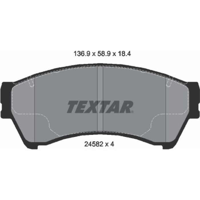 Textar Bremsbelagsatz 2458201 Textar Bremsbelagsatz 2458201