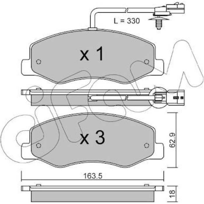 822-900-0 CIFAM Bremsbelagsatz, Scheibenbremse 822-900-0