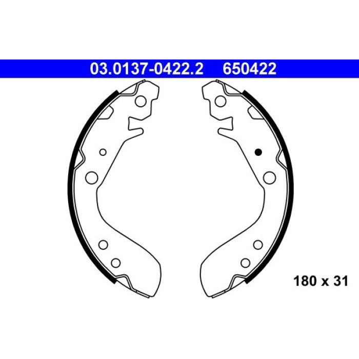 ATE Bremsbacken 03.0137-0422.2 ATE Bremsbacken 03.0137-0422.2