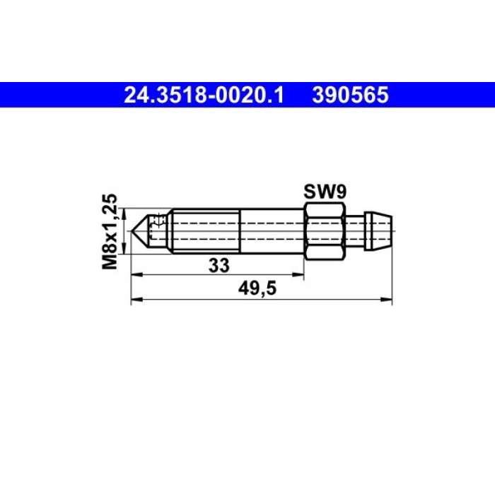 ATE Entlüftungsschraube 24.3518-0020.1 ATE Entlüftungsschraube 24.3518-0020.1