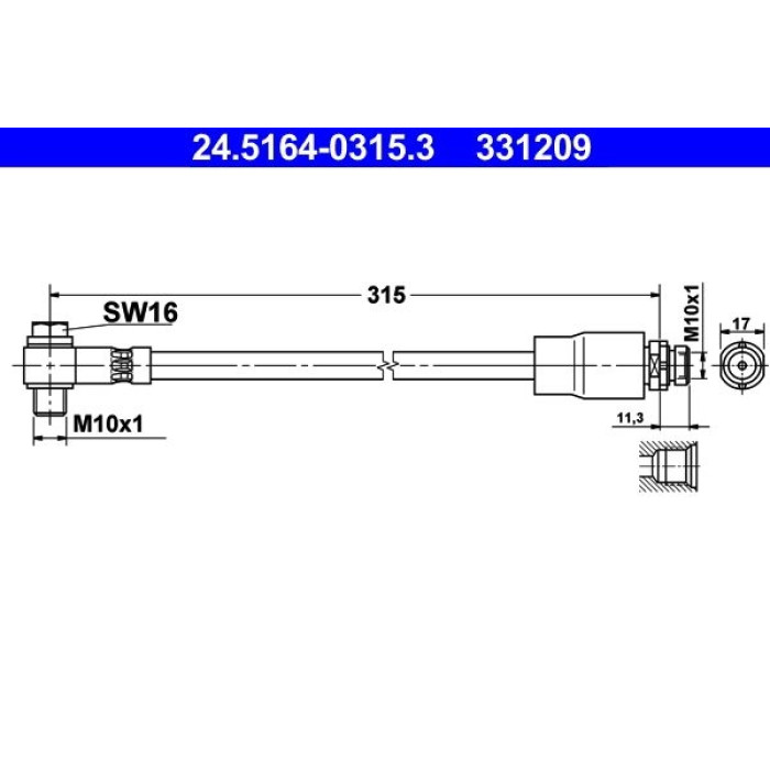 ATE Bremsschlauch 24.5164-0315.3
