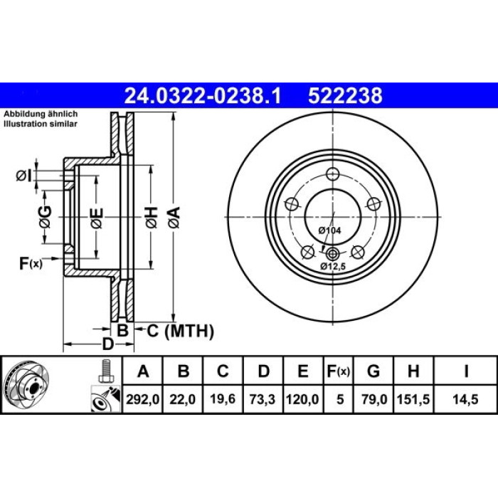 24.0322-0238.1 ATE Bremsscheibe BMW S. 1/3 1.6-2.0 03-13 PowerDisc 24.0322-0238.1 24.0322-0238.1 ATE Bremsscheibe BMW S. 1/3 1.6-2.0 03-13 PowerDisc 24.0322-0238.1