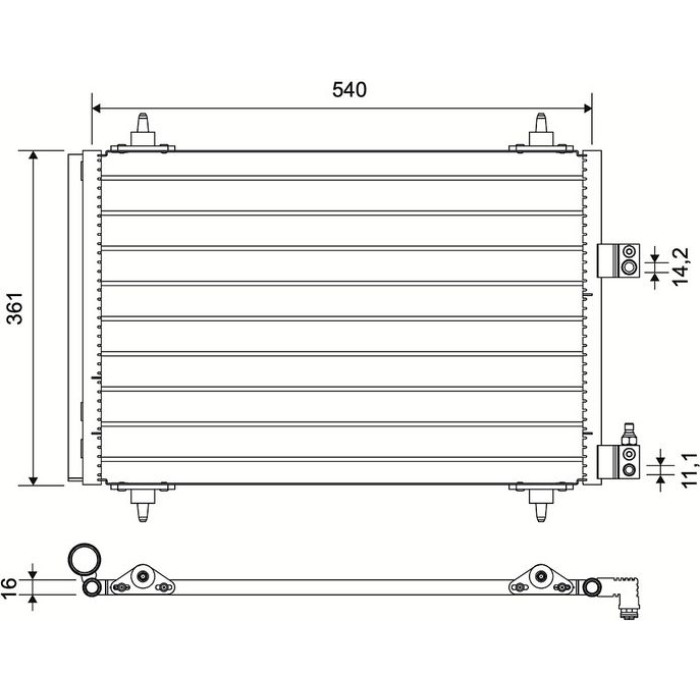 Valeo Klimakondensator 817526 Valeo Klimakondensator 817526